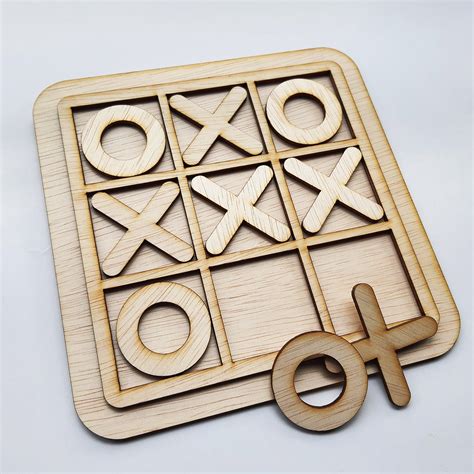 Tic-tac-toe Board Game Svg / Pdf / Eps / Dxf Laser Cut File - Etsy