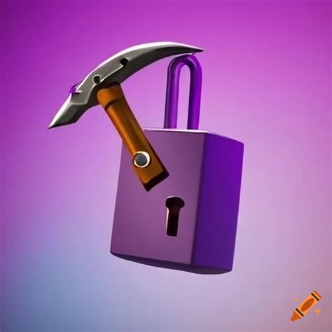 Purple hammer with a lock on Craiyon