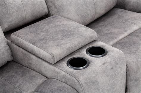 Gray Velvet Fabric Reclining Sofa & Loveseat Set Contemporary Global ...