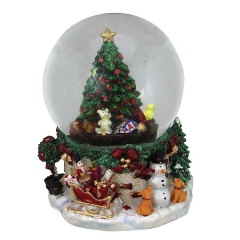 7" Musical Christmas Tree and Presents Snow Globe - Walmart.com - Walmart.com