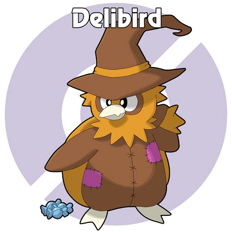 I drew a Halloween-themed regional variant of Delibird! : r/pokemon