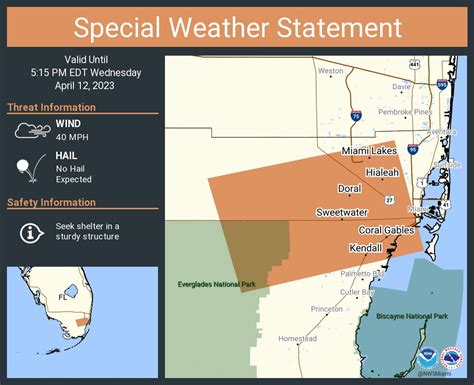 NWS Miami on Twitter: "A special weather statement has been issued for Hialeah FL, Kendall FL ...