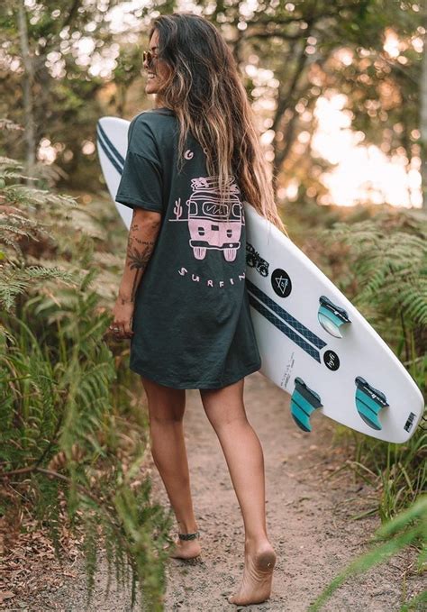 Gone Surfin’ Tee Dress in 2020 | Surf outfit, Surfer girl outfits, Surfer girl