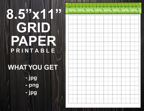 Printable Grid Paper 8x10