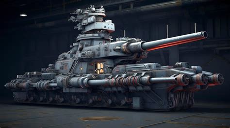 Premium AI Image | Battleship Guns