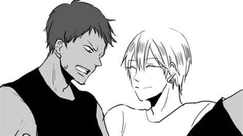 Aomine x Kise - Yaoi Fan Art (36794349) - Fanpop Kagami Kuroko, Kise ...