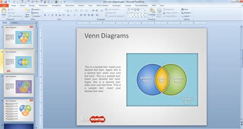 Free Creative Venn Diagrams PowerPoint Template - Free PowerPoint Templates - SlideHunter.com