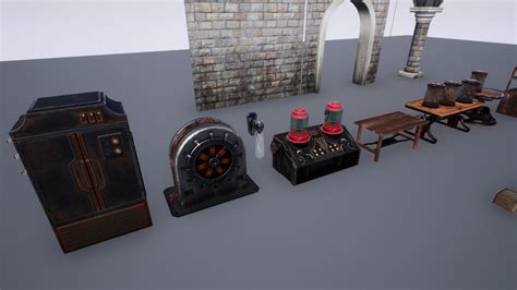 Mad scientist lab props pack by DmitriyDryzhak in Props - UE4 Marketplace