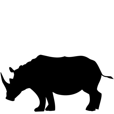 Rhino Silhouette at GetDrawings | Free download