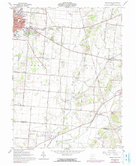 1961 Urbana, OH - Ohio - USGS Topographic Map - Historic Pictoric