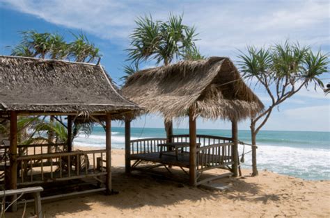 Beach Hut On Sai Kaew Beach In Phuket Thailand Stock Photo - Download ...