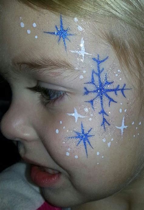 winter or frozen cheek art | face painting | Pinterest | Cheek art