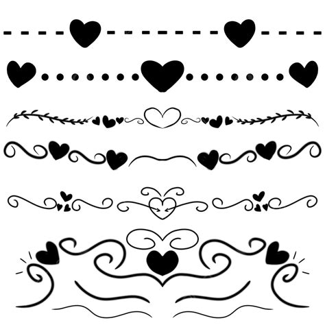 Black Heart Border PNG Image, Heart Border Black, Heart Border, Heart Clipart, Border Clipart ...