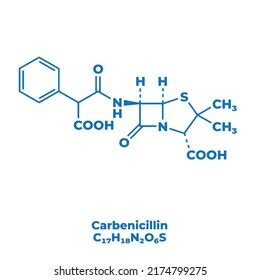 Molecular Structure Carbenicillin Carbenicillin Broadspectrum ...