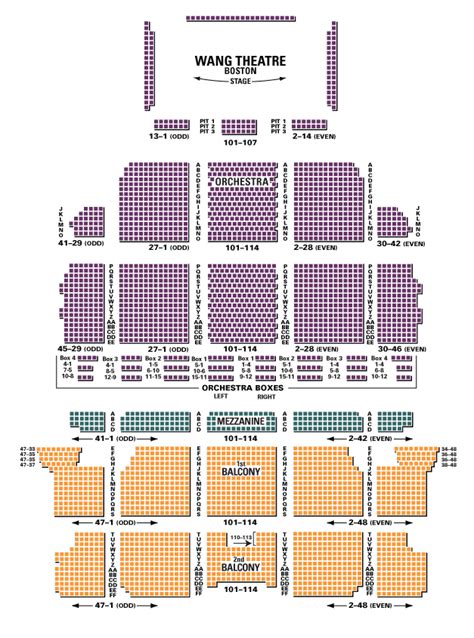 Boch Center Wang Theatre Boston Ma Seating Chart - Chart Walls