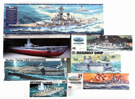 Lot Detail - LOT OF 7: VARIOUS REVELL SHIP MODEL KITS