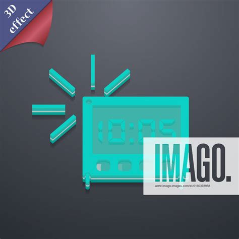 digital Alarm Clock icon symbol 3D style Trendy, modern design with space for your text ...