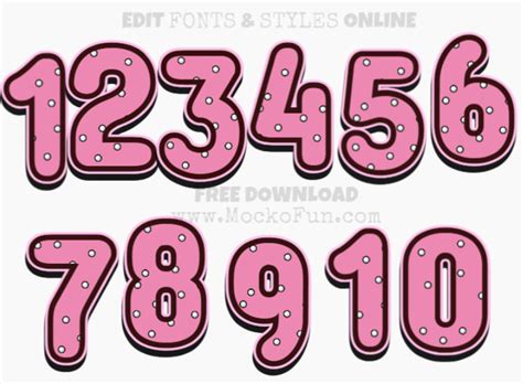 Numbers Clipart 1-10 - MockoFUN