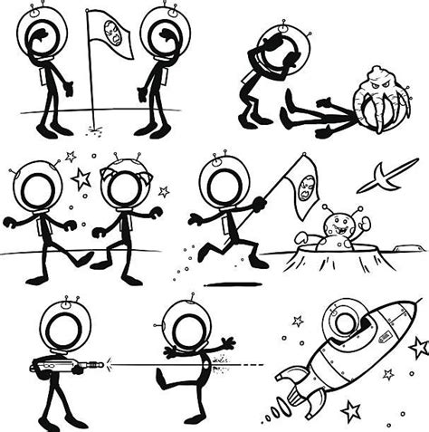 Stick Figure People Space vector art illustration | Stick figures, Stick figure drawing, Stick ...