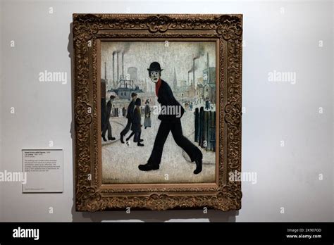 Paintings by L S Lowry on display at Manchester City Art Gallery Stock ...