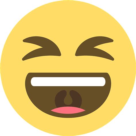 Grinning Squinting Face Emoji Clipart - Free Emojis - Png Download - Full Size Clipart (#5555321 ...