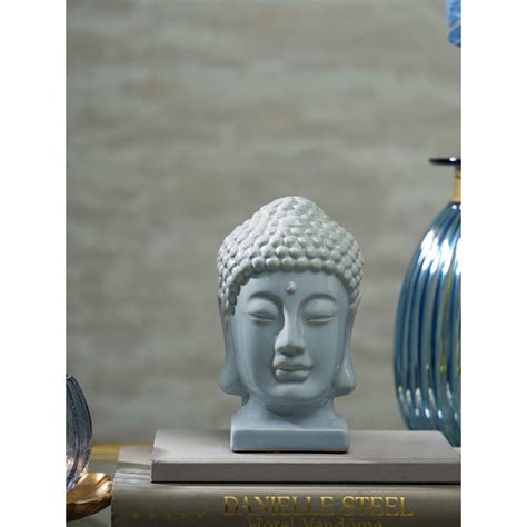 Pure Home + Living Light Blue Ceramic Buddha Head: Buy Pure Home + Living Light Blue Ceramic ...