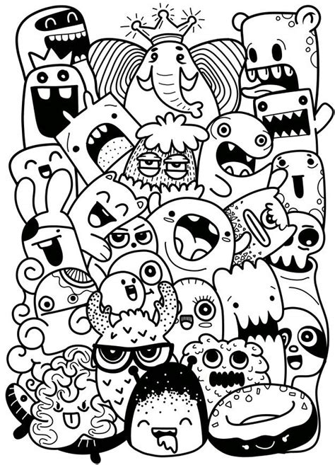 Premium Vector | Vector illustration of doodle cute monster background | Revistas de arte ...