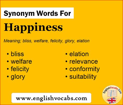 Happiness Synonym