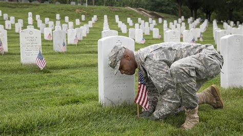 Memorial Day: Soldiers Placing Flags at Arlington Reflect on Service - NBC News