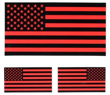 Black and Red American Flag Sticker | US Flag Stickers - TheCheapPlace