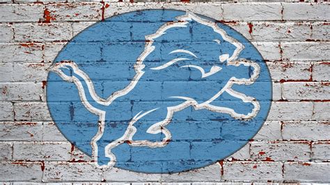 Downloaden Logo Der Detroit Lions Bricks Wallpaper | Wallpapers.com