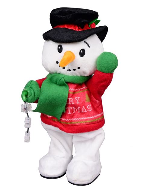 Animated Hip Swinging & Snowflake Spinning Snowman - 40cm | Product ...