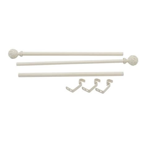 allen + roth 36-in To 72-in Antique White Steel Single Curtain Rod in the Curtain Rods ...