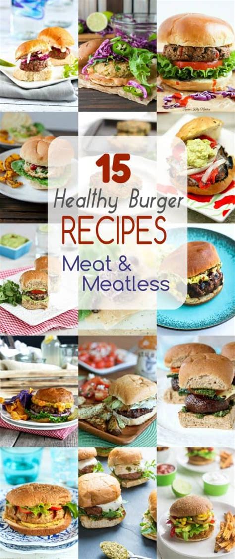 15 Healthy Burger Recipes {Meat & Meatless} - Cookin Canuck