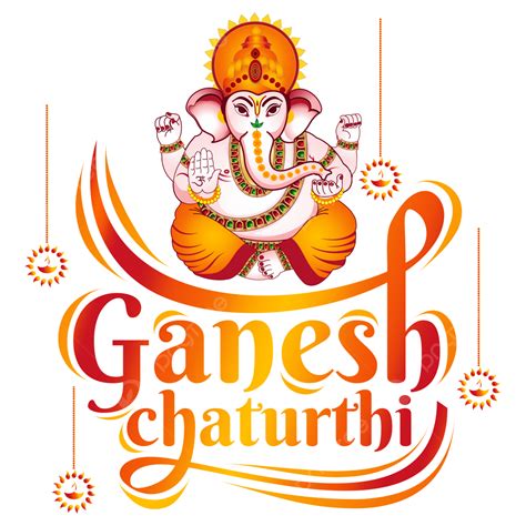 Ganesh Chaturthi Ganesha Vector Hd Images, Ganesh Chaturthi With Bhagwaan English Typography ...