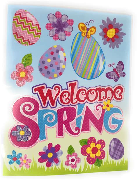 Welcome Spring Butterflies Eggs Vinyl Window Clings - Walmart.com