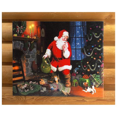 Canvas-wrapped Christmas Wall Art - 616310, Seasonal Gifts at Sportsman ...