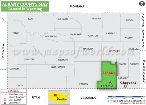 Albany County Map, Wyoming in 2022 | County map, Evanston wyoming, Wyoming