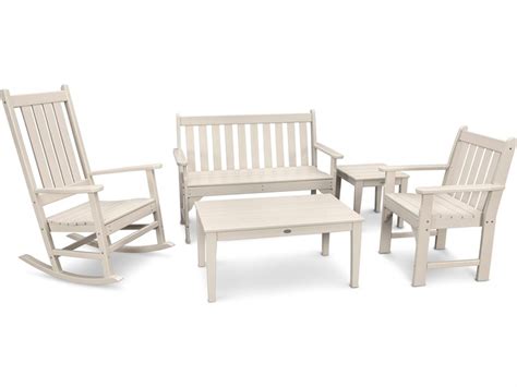 POLYWOOD® Vineyard Recycled Plastic 3 Piece Patio Lounge Set | PWPWS3571