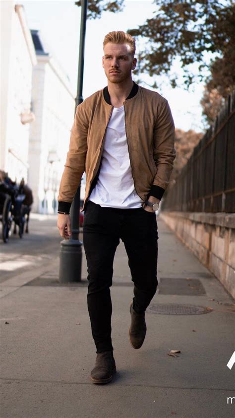 5 Bomber Jacket Outfits To Wear Every Fall Weekends | Stylish mens fashion, Bomber jacket outfit ...