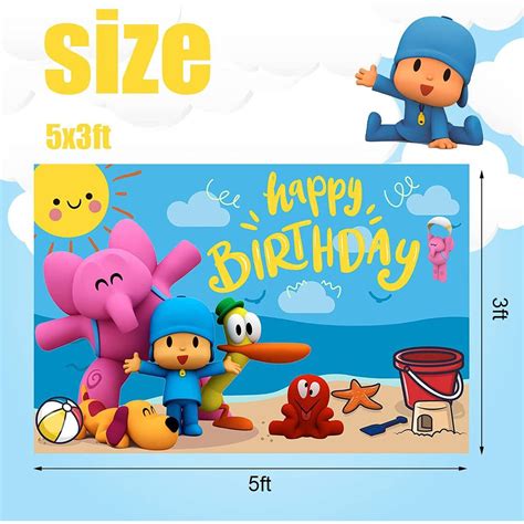 Pocoyo Birthday Party Supplies Pocoyo Party Backdrop Yard - Etsy