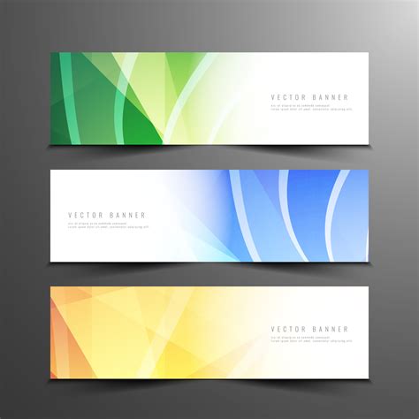 Abstract wavy modern banners set 256423 Vector Art at Vecteezy