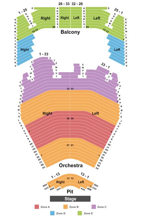 Bob Carr Theater Seating Chart | Star Tickets