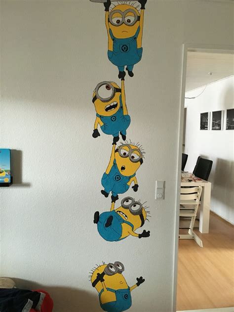 Minion paint on the wall | Diy wall painting, Wall art diy paint, Wall ...