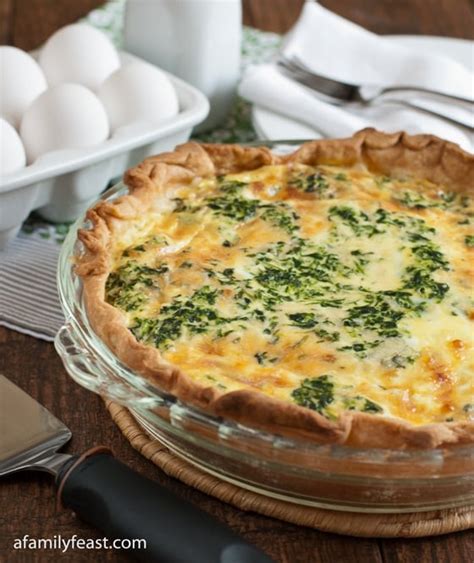 Spinach and Cheddar Quiche