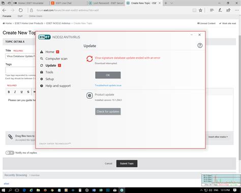 Virus Database Update Failed - ESET NOD32 Antivirus - ESET Security Forum