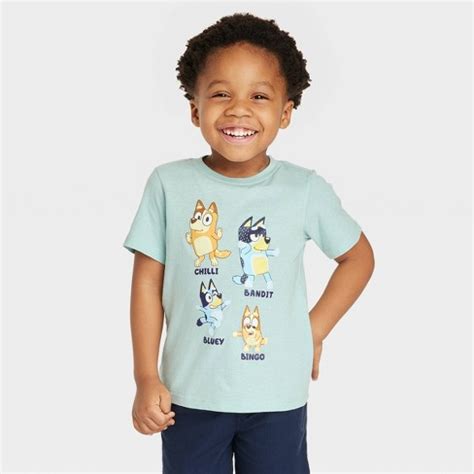 Toddler Boys' Bluey Printed Short Sleeve T-shirt - Blue 12m : Target