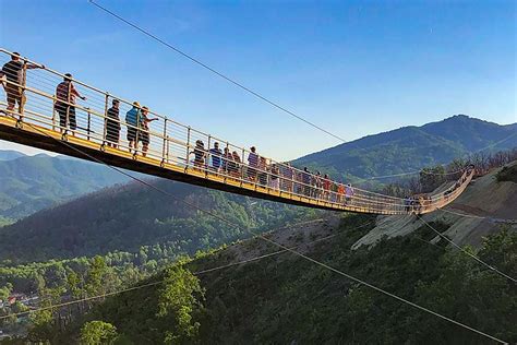 SkyBridge gives a unique perspective view of Gatlinburg, TN