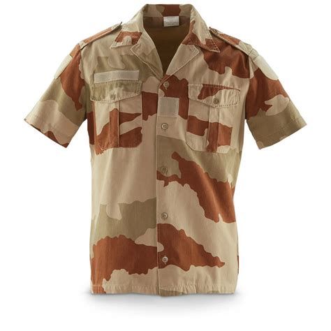 French Military Surplus Desert Camo Shirts, 3 Pack, Used - 658380 ...