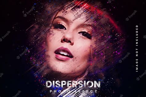 Premium PSD | Colorful spray and particles dispersion photo effect